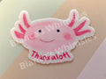 Cute Axolotl Vinyl Sticker - Thanxalotl Watercolor Decal