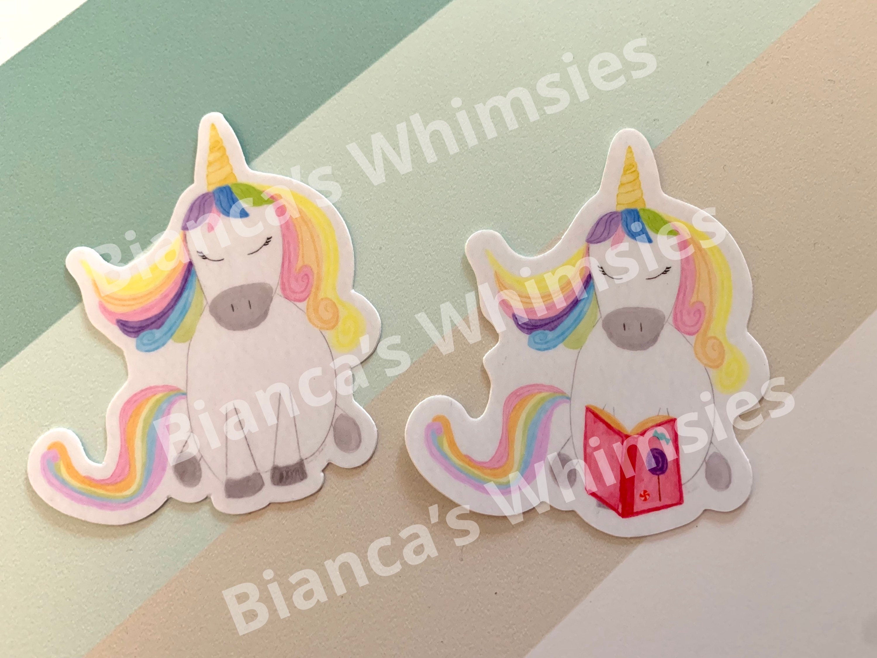 Watercolor Unicorn Vinyl Sticker - Magical Fantasy Decal