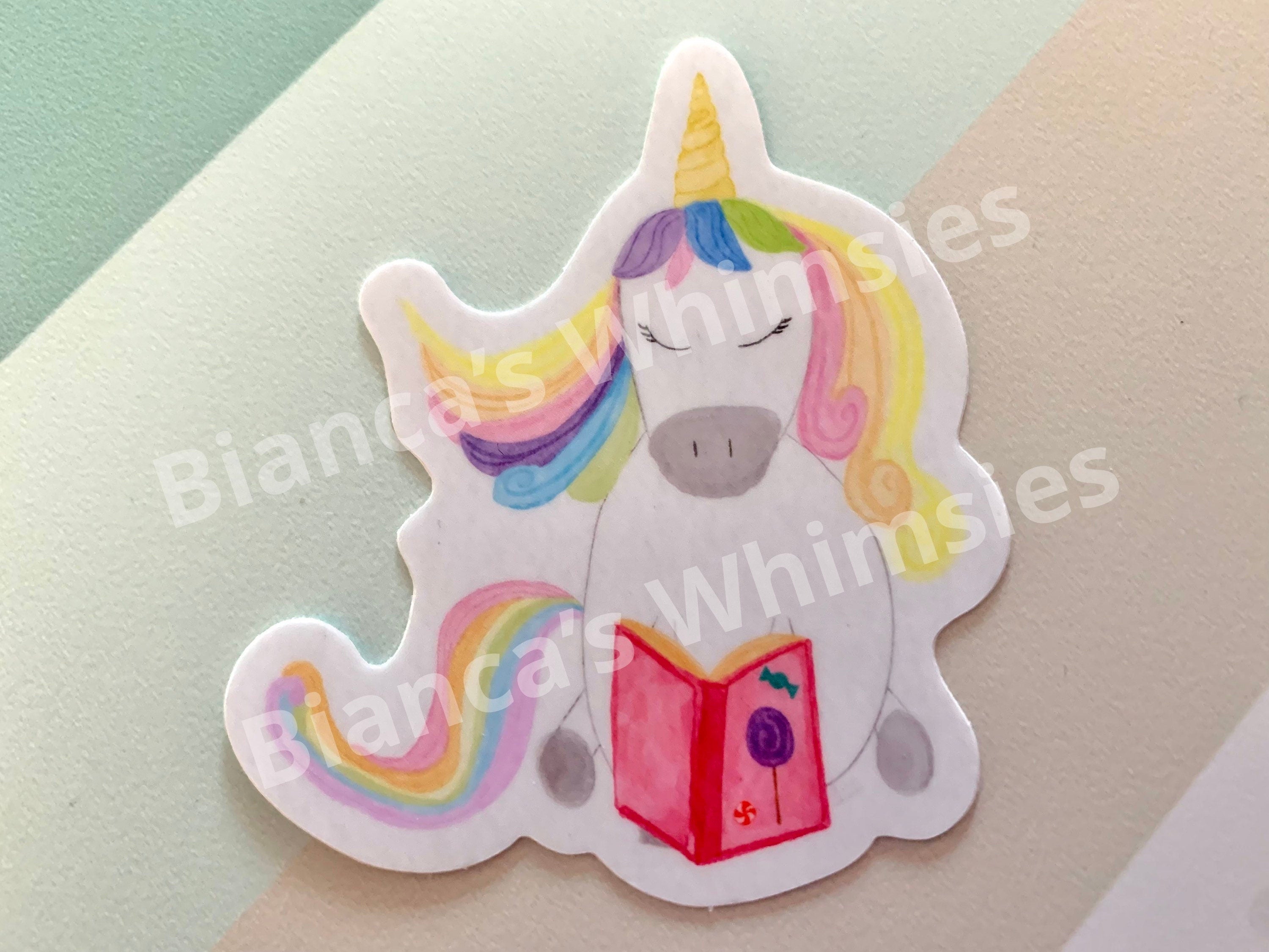 Watercolor Unicorn Vinyl Sticker - Magical Fantasy Decal