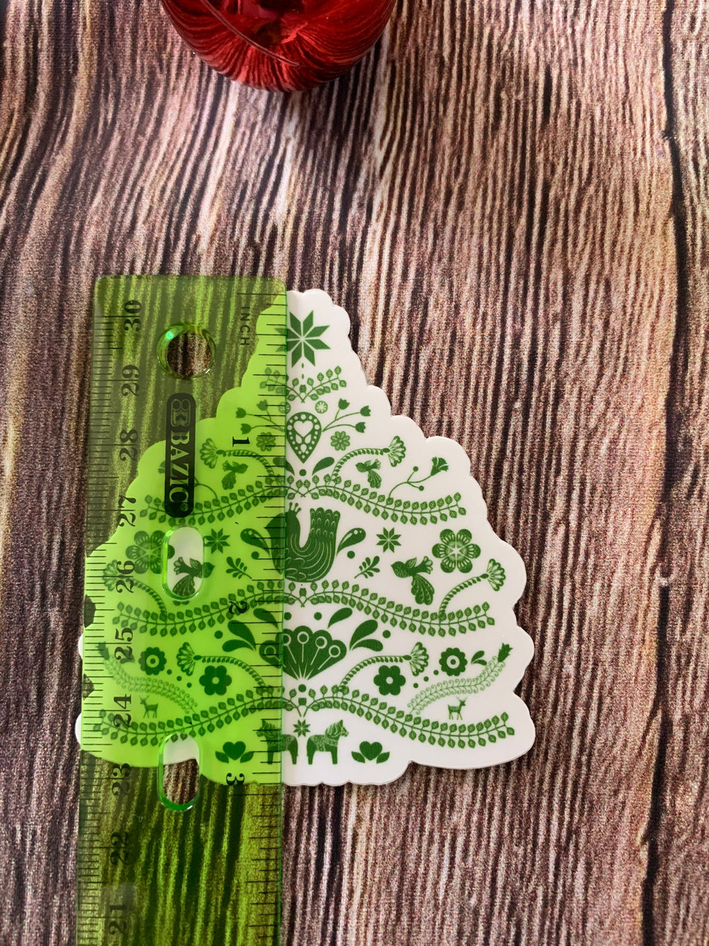 Scandinavian Christmas Tree Vinyl Sticker - Nordic Holiday Decal