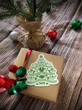 Scandinavian Christmas Tree Vinyl Sticker - Nordic Holiday Decal